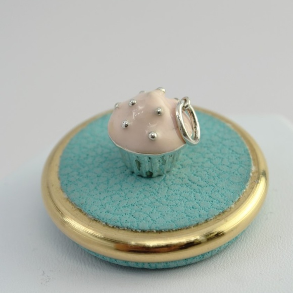 Tiffany & Co. Jewelry - Tiffany & Co Sterling Silver and Pink Enamel  Cupcake Charm Pendant